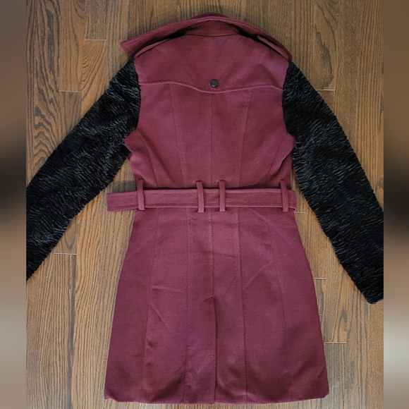 Buffalo Coat, Size S, Burgundy & Black - Picture 2 of 4